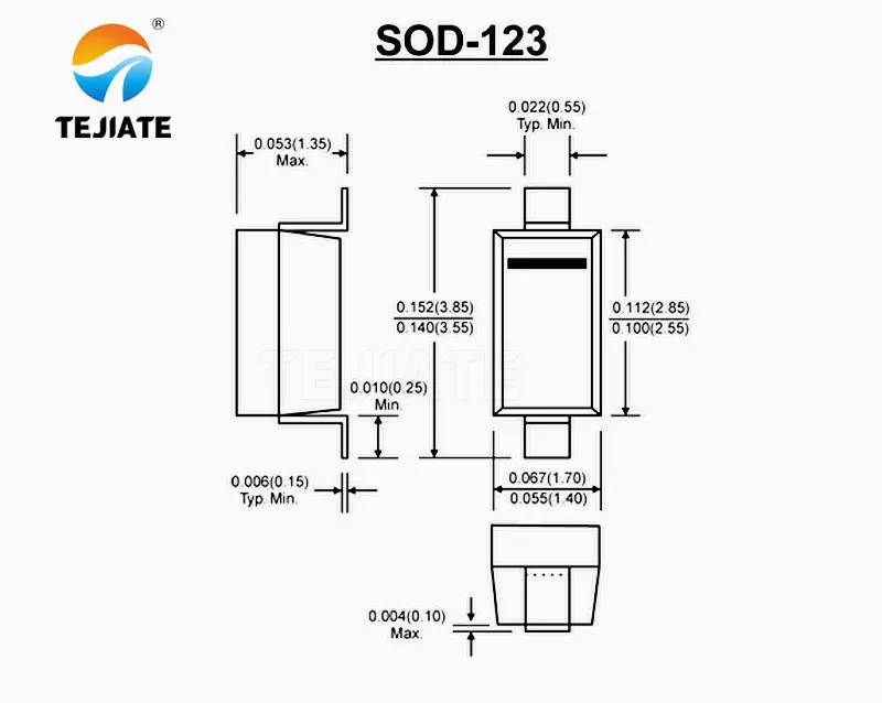 100pcs SMD диод 0805 SOD-123 1N5819 1N4007 1N4148 SOD123 SOD-323 1206 1N4148WS 1N5819WS B5819WS SOD323