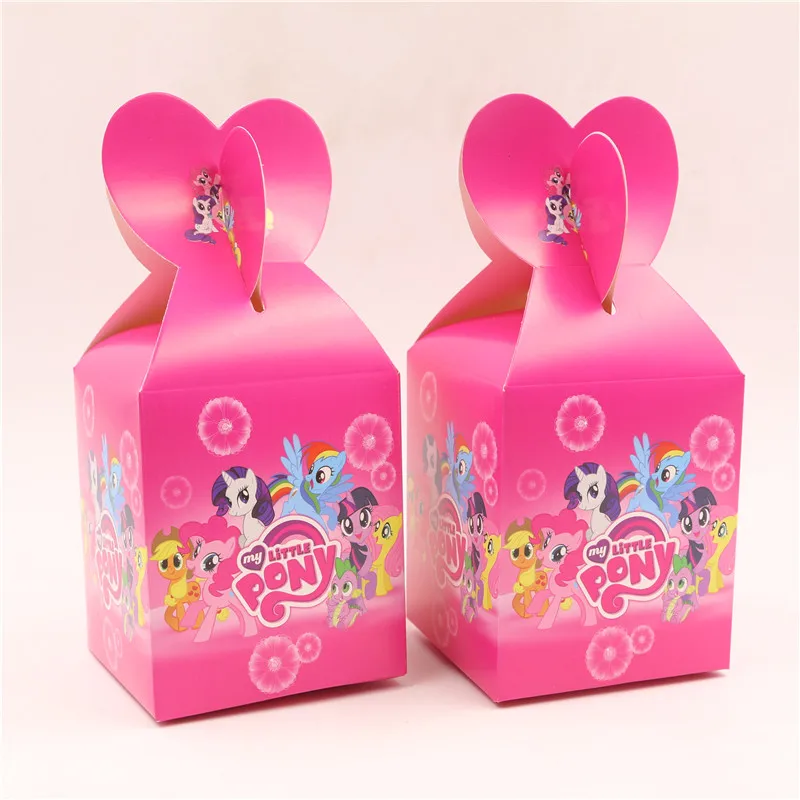 6 шт./лот новые бумажные сумки с рисунком из мультфильма Мой Маленький Пони