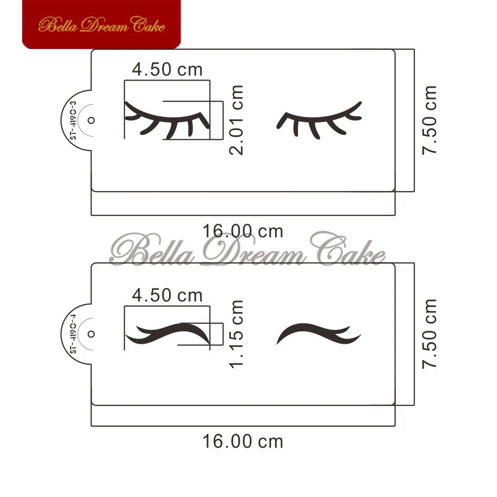 4 шт./компл. трафарет глаза Единорога для укравечерние торта | Дом и сад