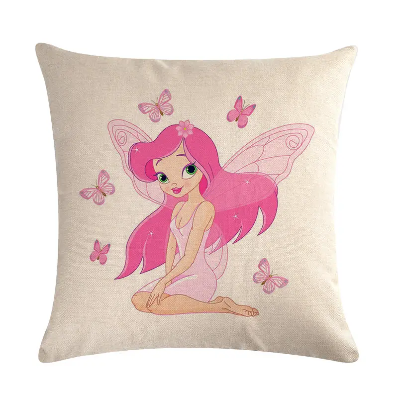 1 Сказок для девочек butterflyhomerdecor, чехол для подушки, Наволочки, покрытия для подушек размером 45*45 см диван-подушка для сидения, декоративный светильник - Цвет: 1