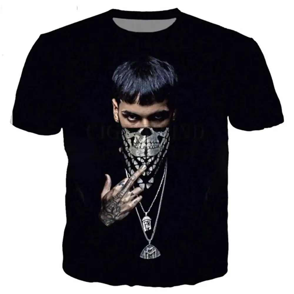 Мужская и женская футболка с 3D принтом ANUEL модная классическая уличная одежда в
