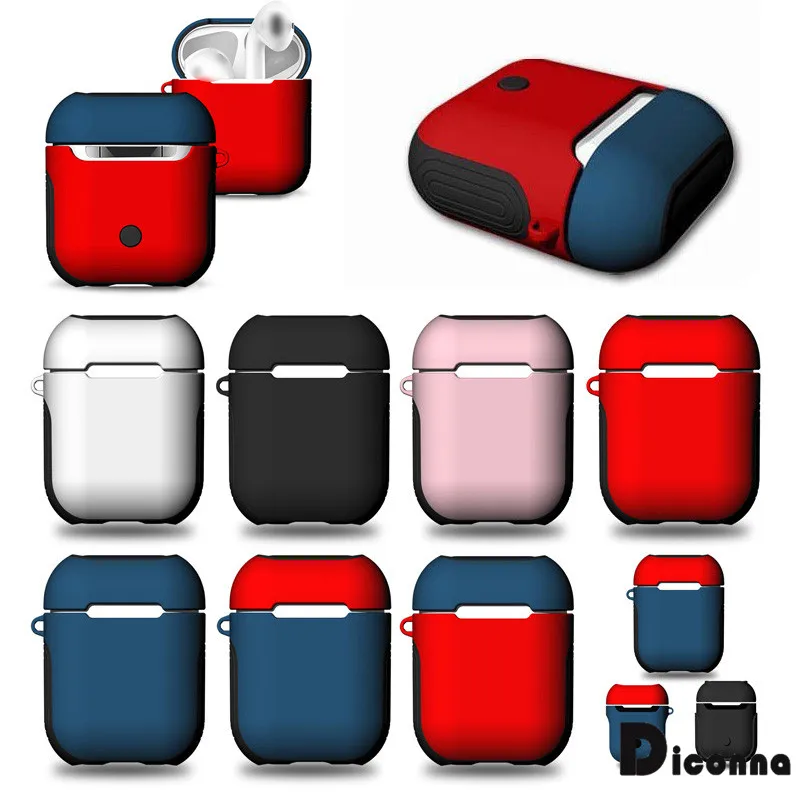 Наушники для AirPods силиконовый чехол Защитная оболочка покрытие для Apple Airpod зарядный ящик коробки для хранения Air Pods вкладыши наушников сумка