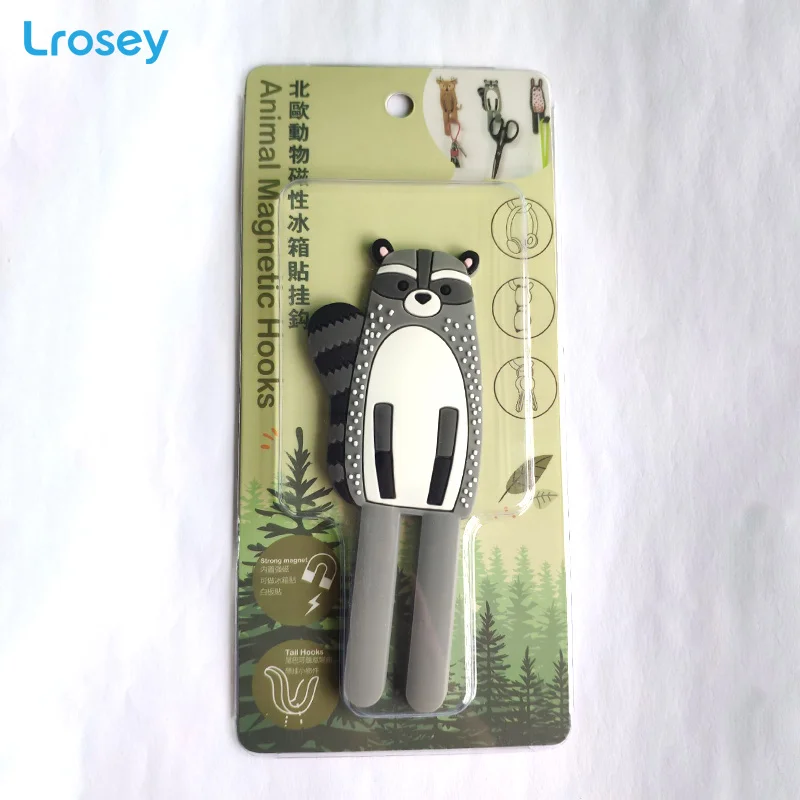 Raccoon Нордический магнит на холодильник с животным 3D Смола холодильник магнитная наклейка украшение дома аксессуары для ежедневного использования сильный не Маркер Крюк - Цвет: Raccoon