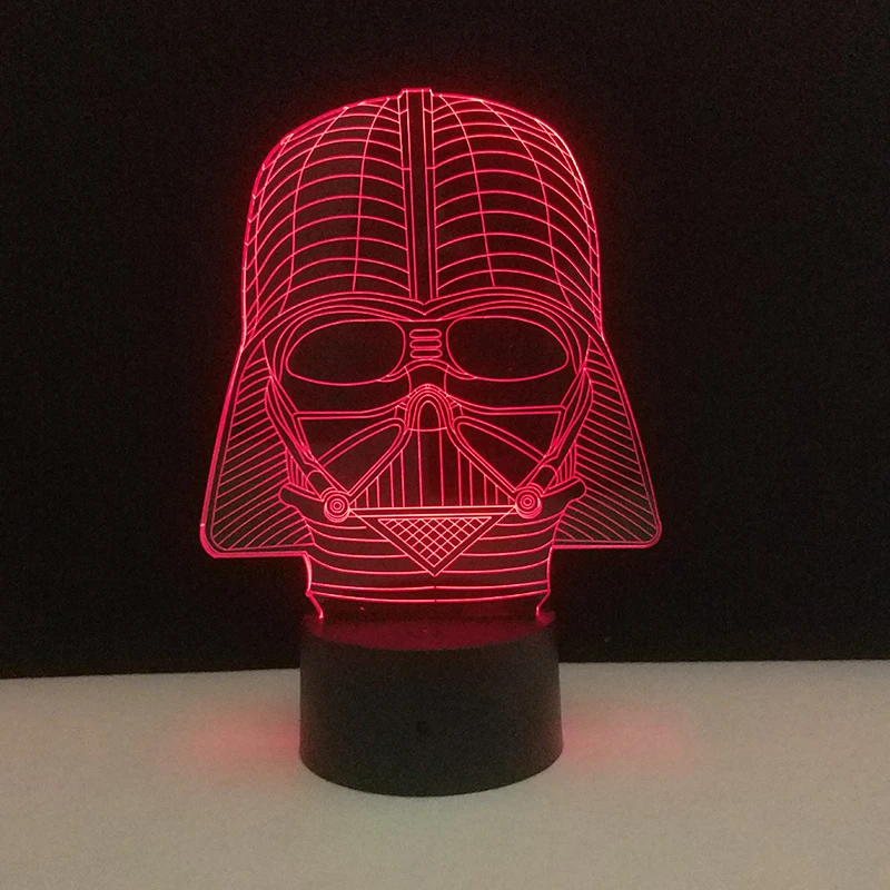 3D лампа Ночной светильник s Звездные войны многоцветная градиентная настольная