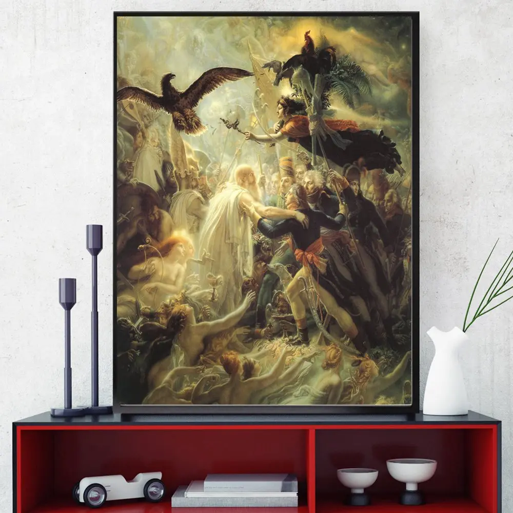 Абстрактная Картина на холсте греческой мифологии для гостиной настенный