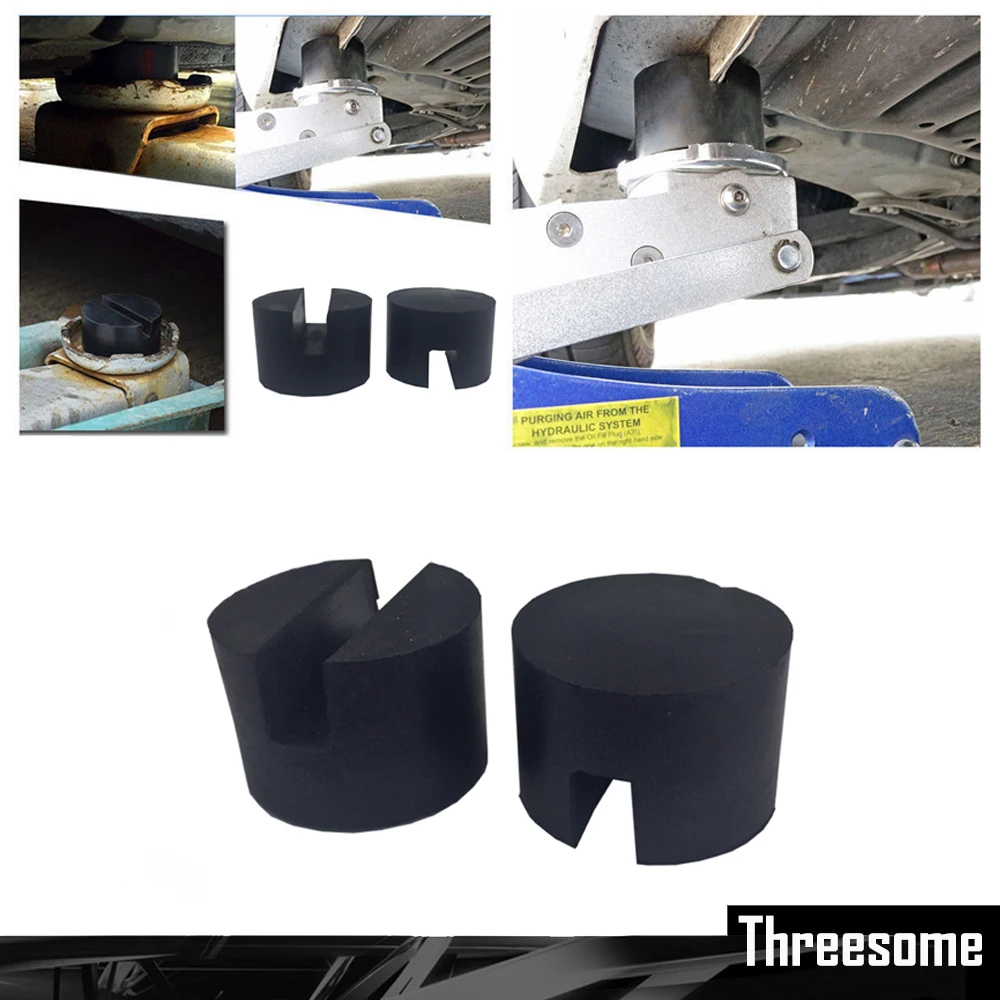 

Universal Black Floor Slotted Car Rubber Jack Pad Frame Protector Adapter Jacking Disk Pad Tool for Pinch Weld Side Lifting Disk