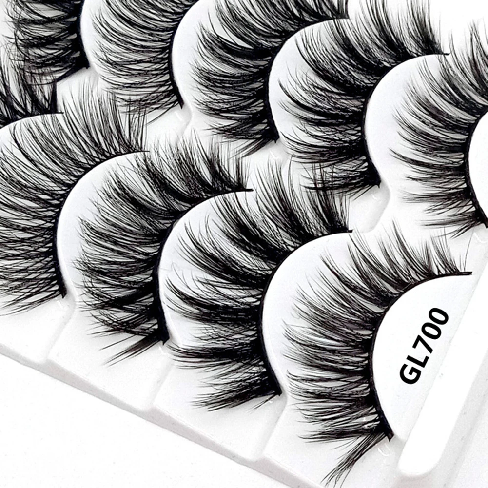 5 пар женские пушистые удлиненные натуральные вечерние подарочные удобные