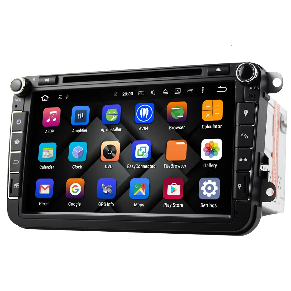 Eunavi 2 din Android 9 автомобильный dvd-плеер для VW Passat CC Polo GOLF 5 6 Touran EOS T5 Sharan Jetta Tiguan gps навигация радио DSP