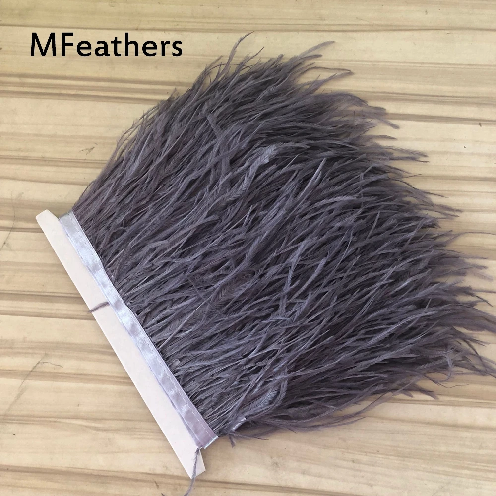 Mfeather набор из 5 метров 10 глубоко-серые окрашенные фототриммы Высота 8-10 см 10-15