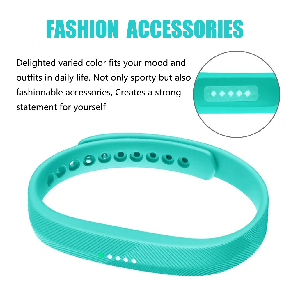 Baaletc для Fitbit Flex 2 Band 6 цветов Мягкая силиконовая лента ремешок для Fibit Flex 2 браслет аксессуары маленький большой
