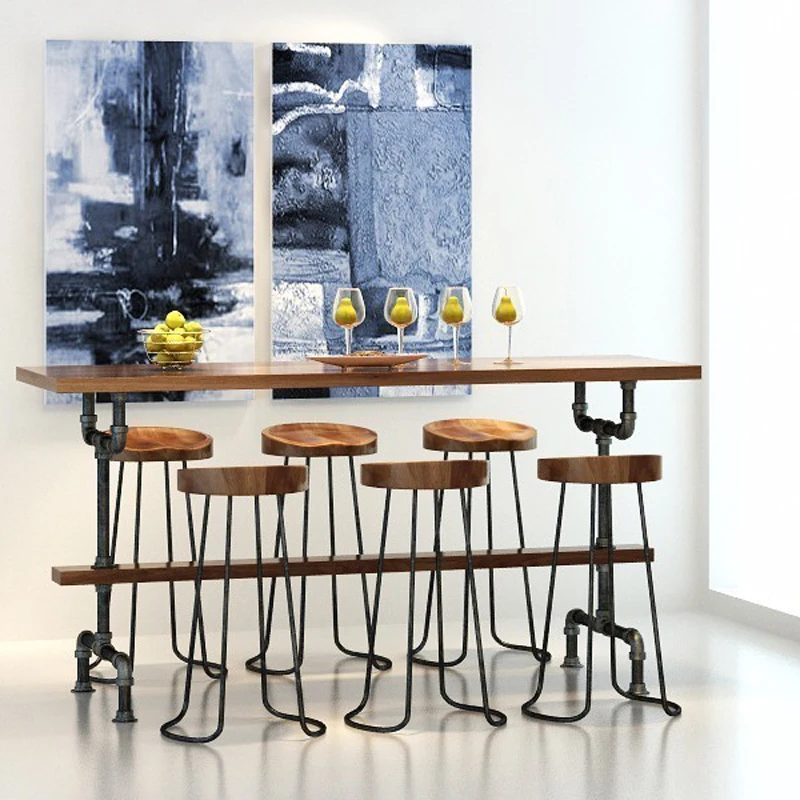 Деревенская ретро мебель винтажный металлический барный стул антикоррозийная