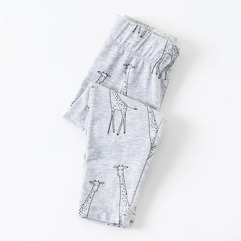 

Toddler Kids Leggings Casual Cartoon Giraffe Print Cotton Baby Girls Pants Spring Autumn Trousers Fashion Kids Baby Legging New