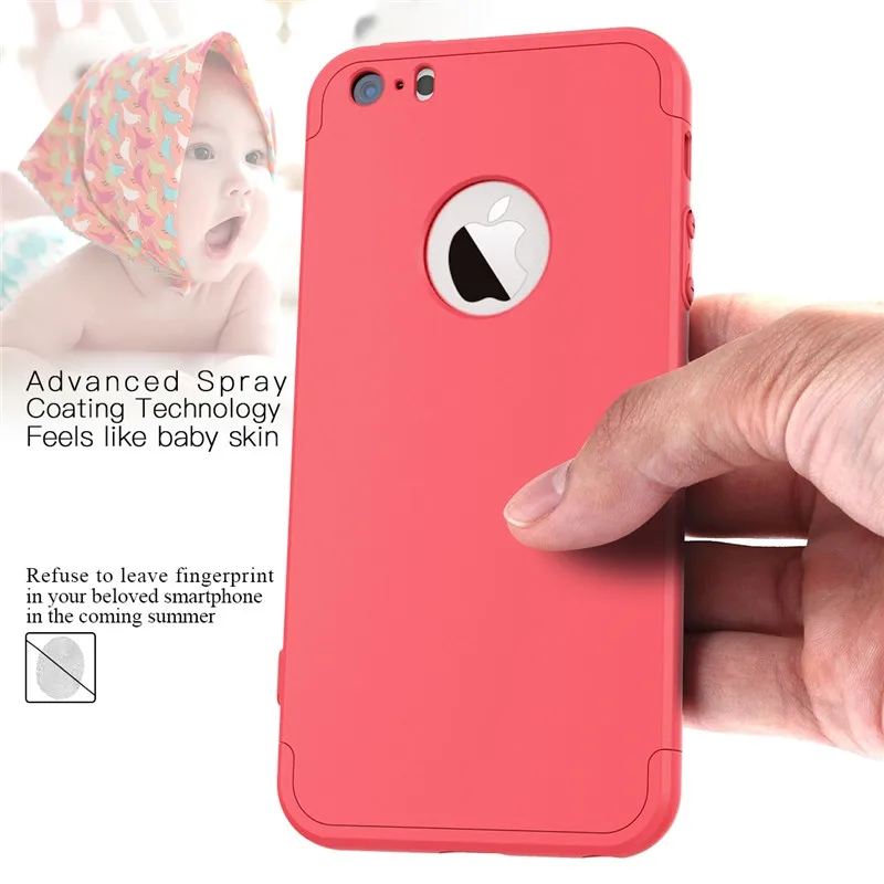 red hole Роскошный Жесткий чехол из поликарбоната для iPhone 8 7 6 6s plus X Xs Ma чехол 5 5S Se 360 бампер противоударный чехол для iPhone XR чехол s Защита - Цвет: red hole