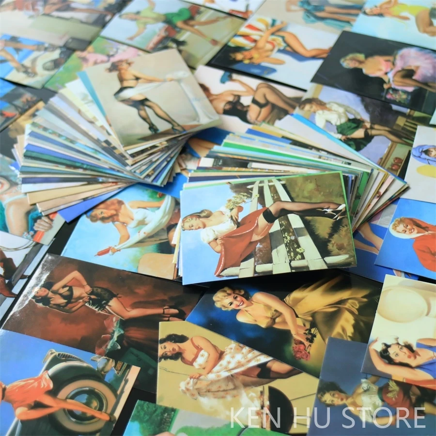 100 шт ретро сексуальные женские водонепроницаемые наклейки для настенного