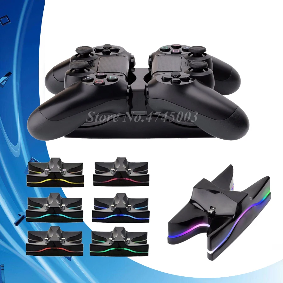 Контроллер PS4 зарядное устройство PS 4 тонкий Pro геймпад LED двойная быстрая зарядка