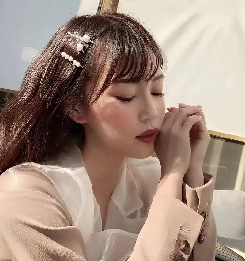 MENGJIQIAO Япония Корея новые элегантные пресноводные шпильки с жемчугом зажимы для женщин невесты ювелирные Заколки вечерние аксессуары для волос
