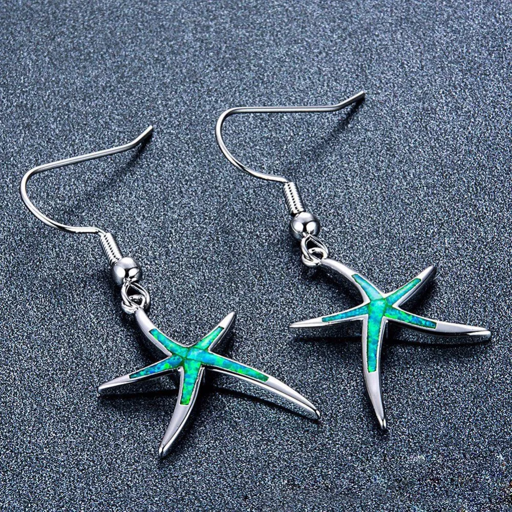 Женские Висячие серьги из серебра 925 пробы с опалом|Серьги-подвески| |