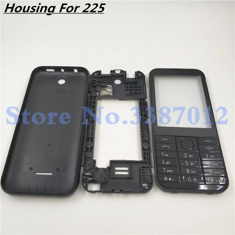 

Новый полный корпус мобильный телефон чехол + английская клавиатура для Nokia Asha 225 N225 + логотип