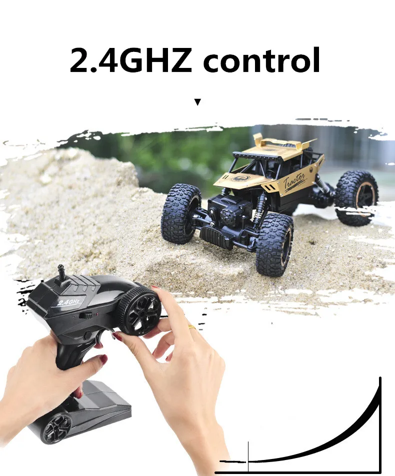 RC автомобиль 1/18 4WD 4x4 вождение автомобиля двойной привод двигателей Bigfoot автомобиль сплав дистанционного управления модель автомобиля внедорожный автомобиль игрушка