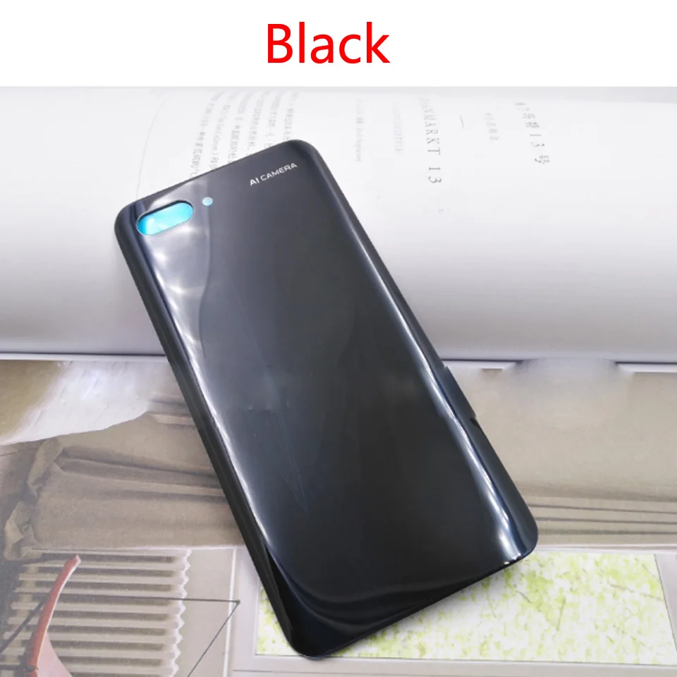 Для huawei honor 10 COL-L29 Задняя крышка батареи Задняя стеклянная панель двери Корпус чехол Ремонт Запасная часть - Цвет: Black-No tool