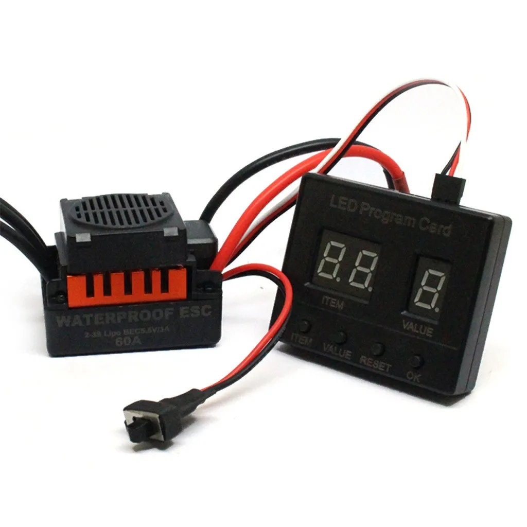 Аксессуары B3650 3900KV бесщеточный мотор + 60A ESC карта для программирования Combo 1/10 RC
