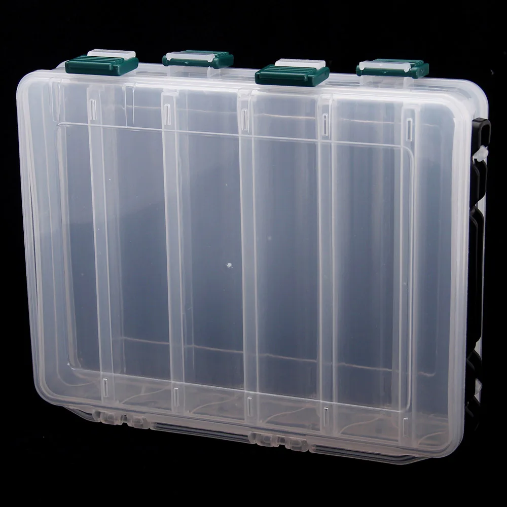 Двухсторонняя прозрачная коробка для рыболовных приманок 2 размера 10/14