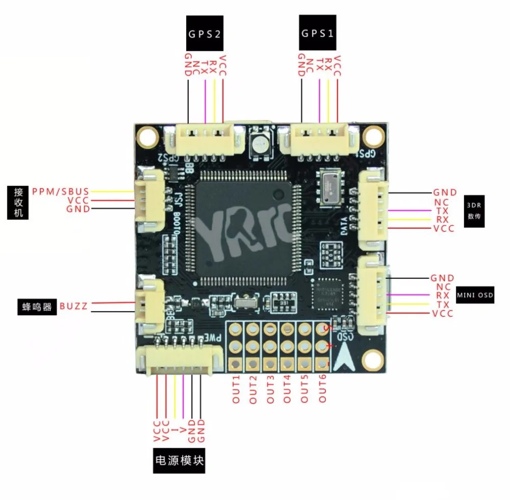 Мини-Контроллер полета Pixhawk PX4 PIX 2.4.8 система автоматического управления полётом Pixhawk2.4.8 32 бит игровые джойстики с M8N gps 433 МГц телеметрии Мощность модуль I2C частей на миллион