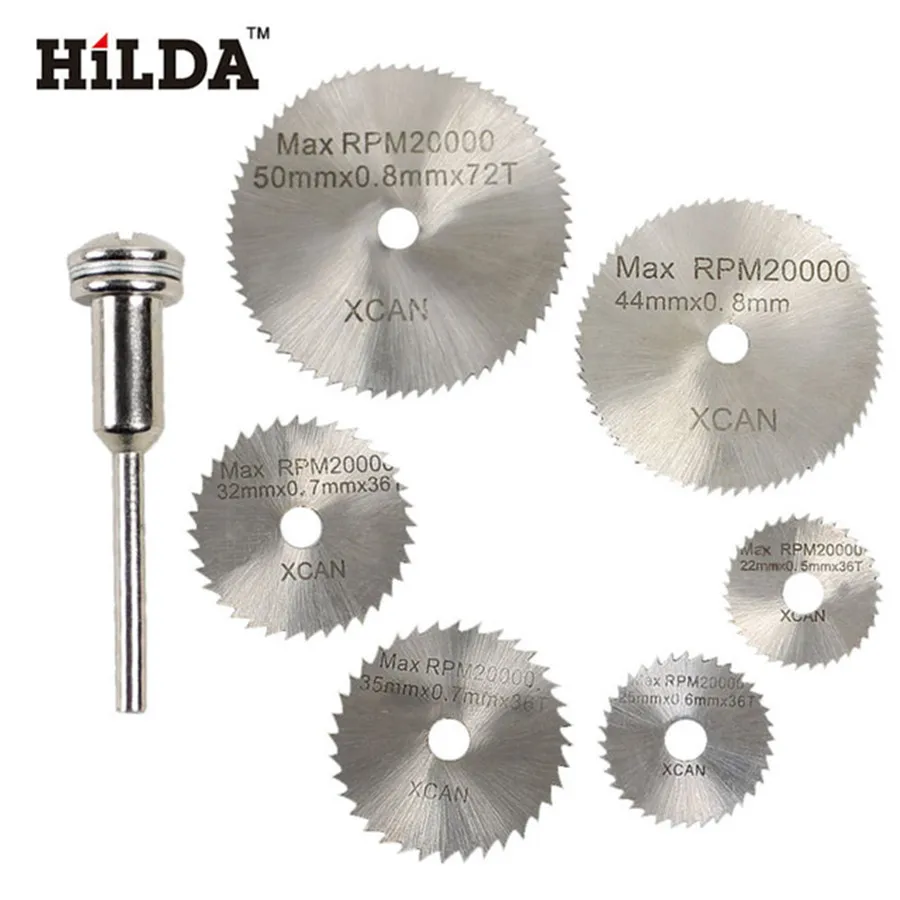 HILDA 7 шт. Мини HSS циркулярная пила вращающийся инструмент режущие диски