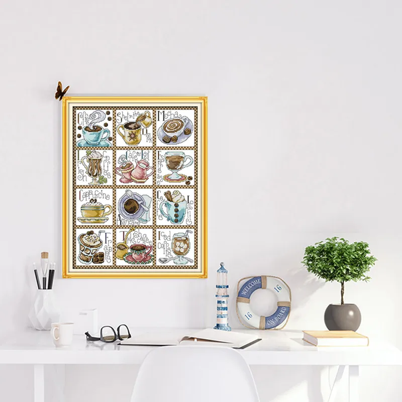 Украшения для дома в китайском стиле с напечатанным холстом вышивания крестиком