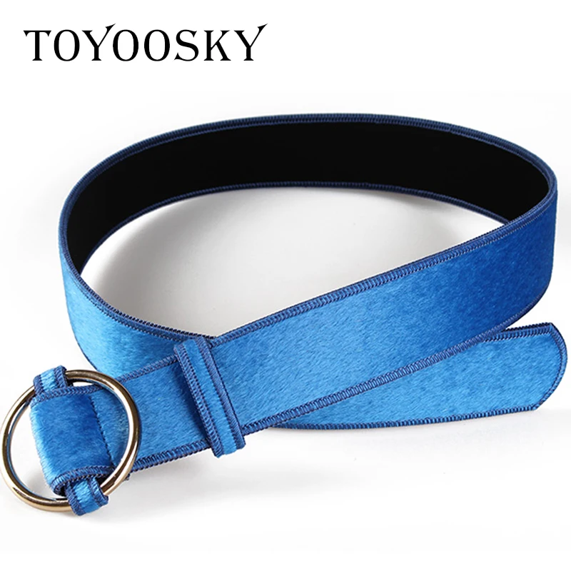 Роскошный женский ремень TOYOOSKY из искусственной кожи однотонный с круглой