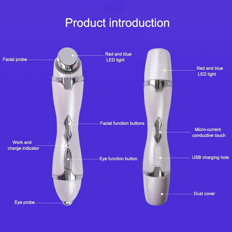 Новинка массажер для лица и глаз USB фотонная терапия омоложение кожи