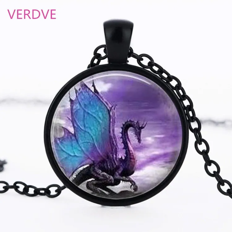 Ожерелье с подвеской в виде голубого дракона|jewelry long|necklace jewelrydragon jewelry |