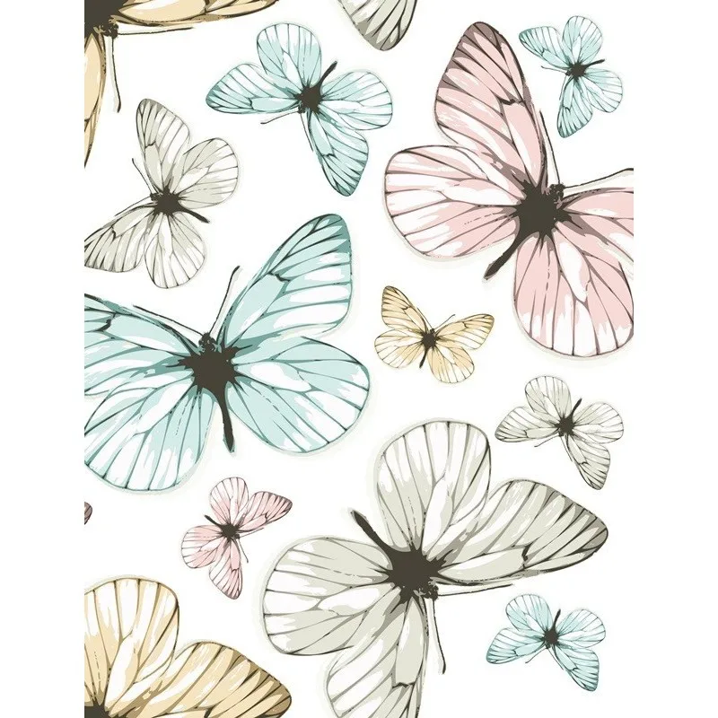Wholesale 3D Colorful Butterfly View SelfAdhesive Dishwasher Refrigerator Freeze Sticker Kid's Art Fridge Door Cover Wallpaper | Дом и сад