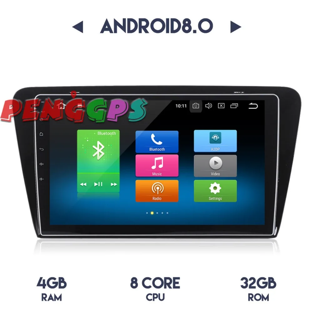 Android 8 0 7 1 автомобильный Радио стерео головное устройство GPS для Skoda Octavia 2014 2015 2016 2017