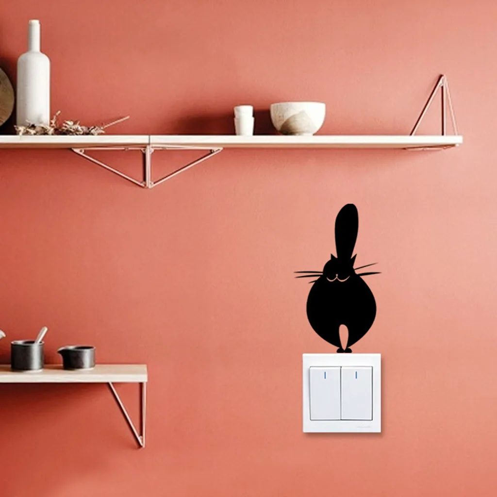 KAKUDER 3D wall sticker Cute Cat Theme stickers for Bathroom Window Mural self Adhesive Sticker DIY home Decor dropshipping | Дом и сад