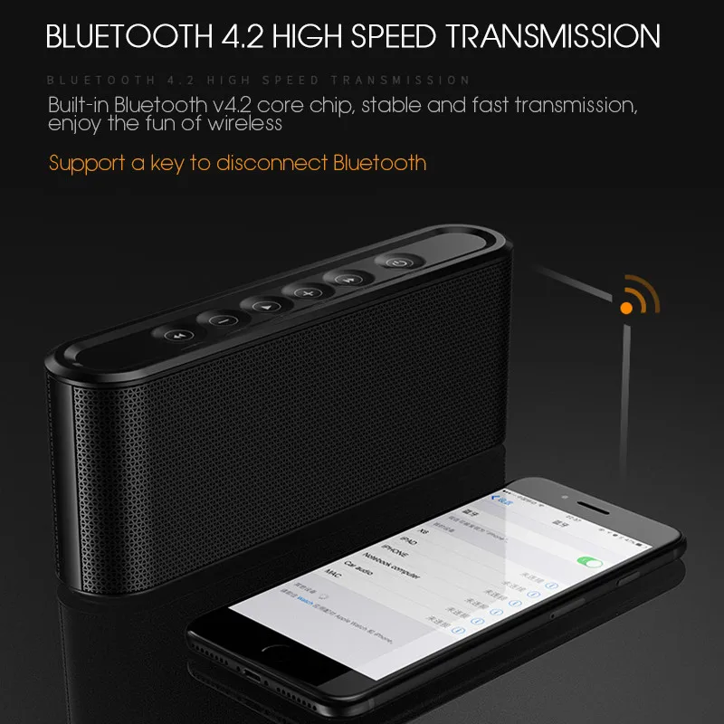 Toproad портативный громкоговоритель Bluetooth беспроводной сабвуфер звук мини динамик