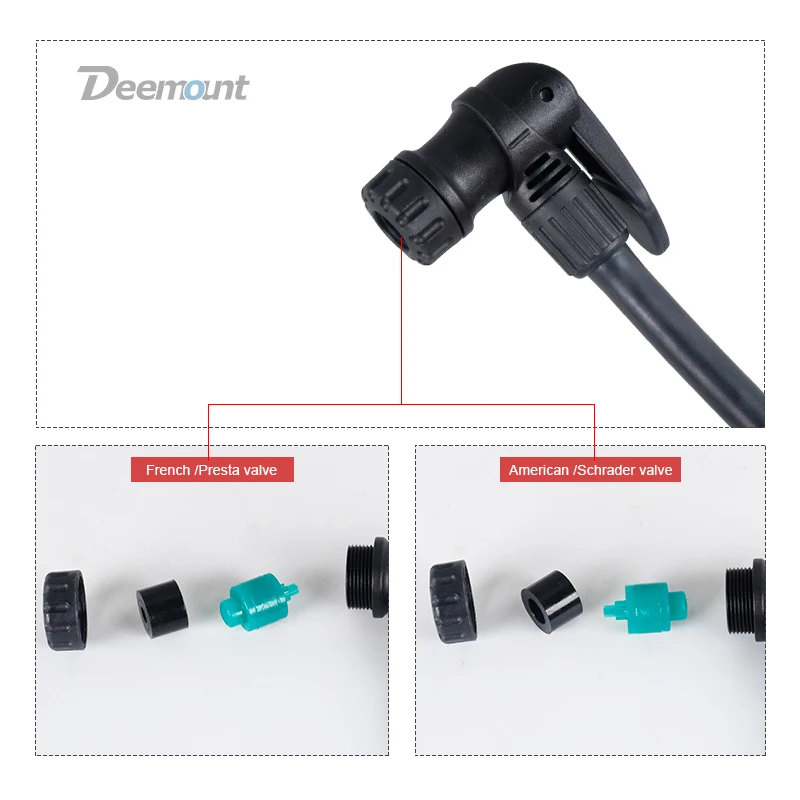 

Bike Pump Adaptor W/Hose Thumb Lock Fit Schrader Presta F/V A/V Cycle Inflation Accessory Optional Smart Valve Bleeder Alloy