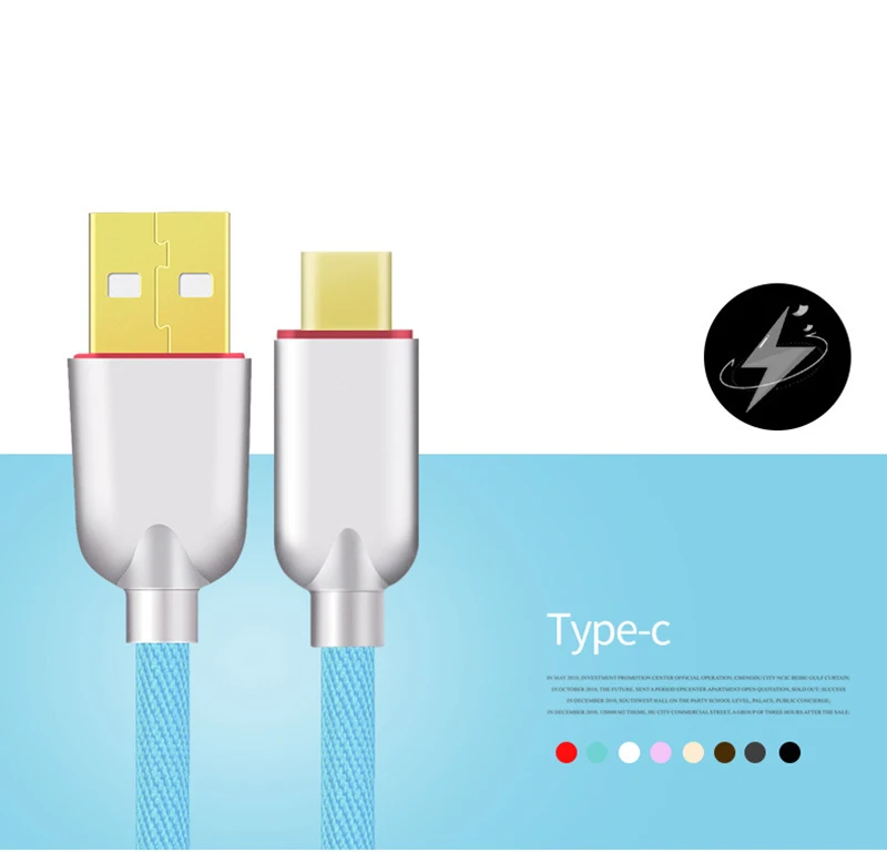 Thbelieve 5V 2A USBC кабели 1 м кабель для зарядки Huawei USB C синхронизации данных зарядный