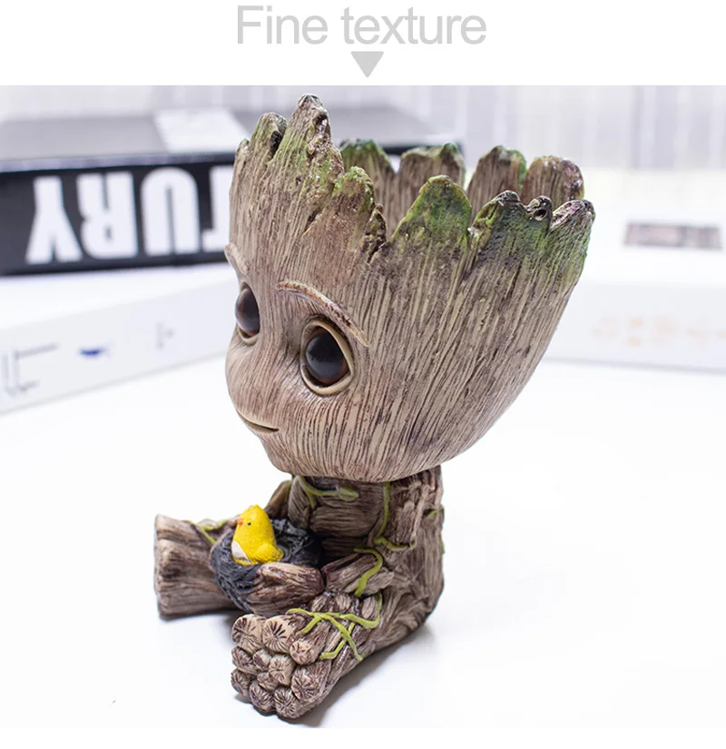 Baby Groot Flowerpot Action Figures Home Decoration Cute Model The Galaxy Groot Doll Toy Flower Pot Drops Cute