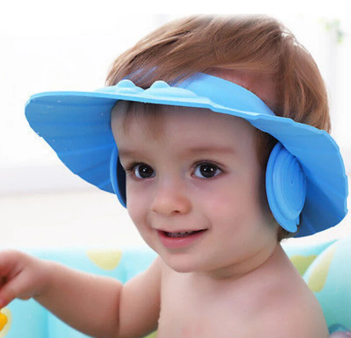 Gorro de champ&uacute; para lavado de beb&eacute;, gorro de ba&ntilde;o para ni&ntilde;os peque&ntilde;os, protector para el pelo, tapas de visera directa-4