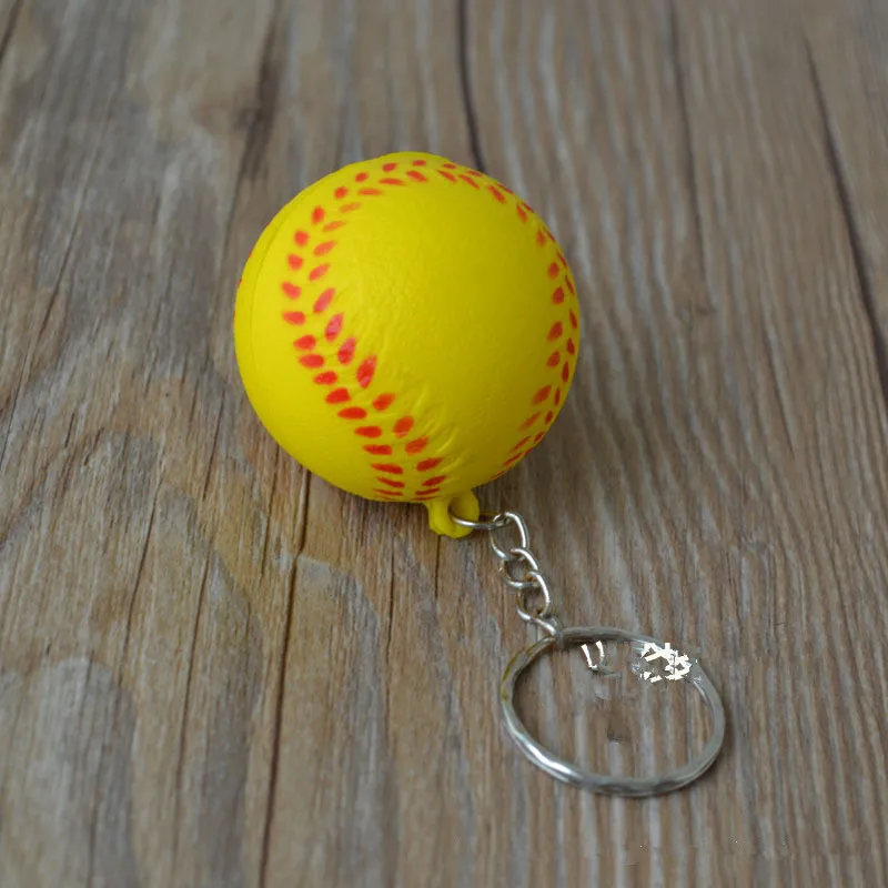 baseball 1 шт. футбол, баскетбол, бейсбол, Настольный теннис ПУ брелок модный спортивный элемент брелки для ключей гольф брелок спортивный сувенир подарки - Цвет: baseball