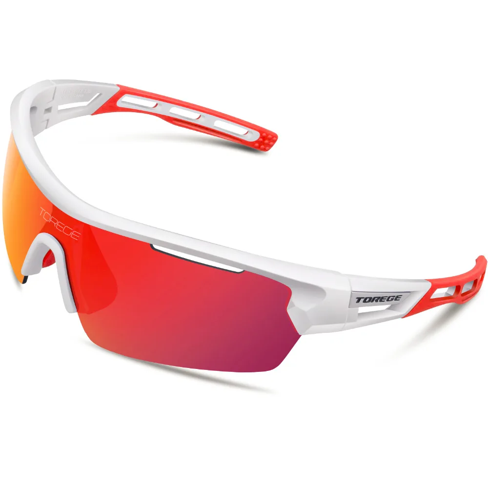 

Polarized Sports Sunglasses With 4 Interchangeable Lenes for Men Women Running Driving Fishing Golf Baseball Brand Glasses