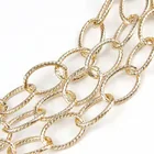 Цепочка из алюминия, золотистого цвета, для изготовления ювелирных изделий