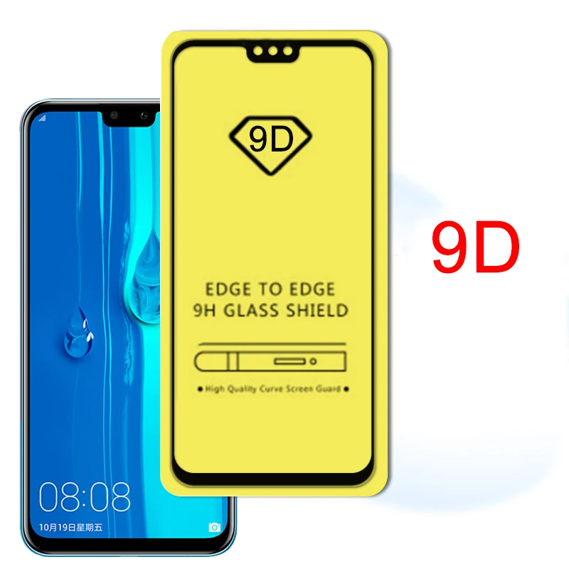 9D полное Защитное стекло для Huawei Y6 Y9 2019 Y5 lite Y7 Prime 2018 закаленное Huawey Enjoy 8 Plus 7S защита