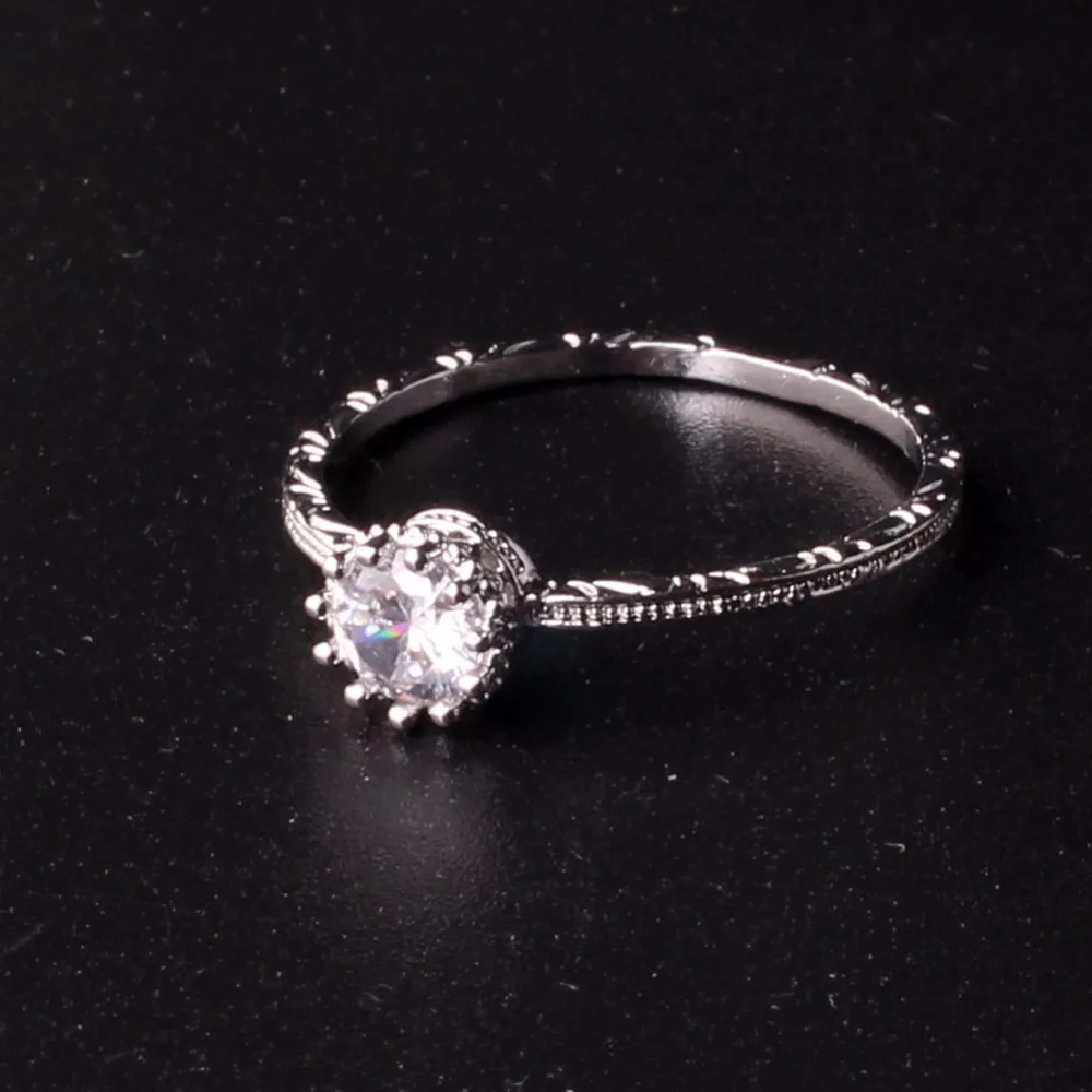 Друза женское модное ювелирное изделие обещание кольцо с зубцом стильное белое