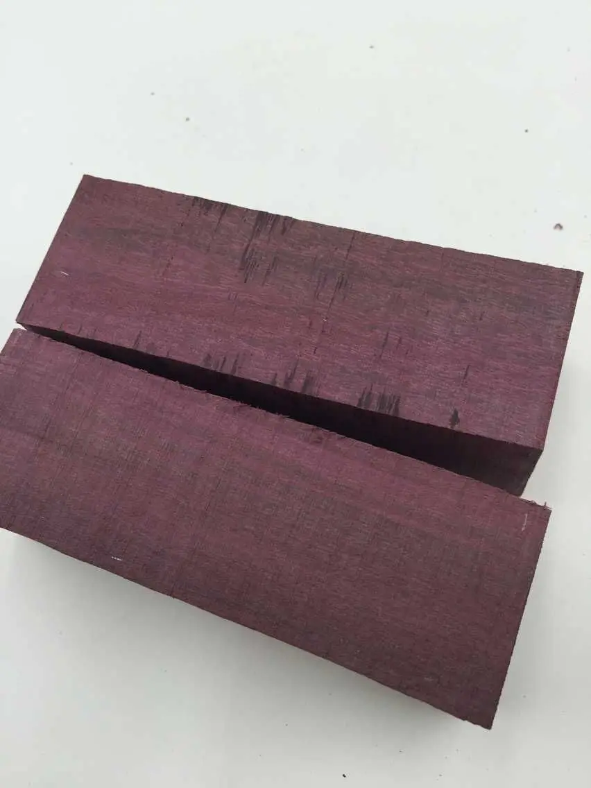 Purple Heart Wood knife scales  120x40x30mm Turning Blanks, Wood Handles Knife handle parts