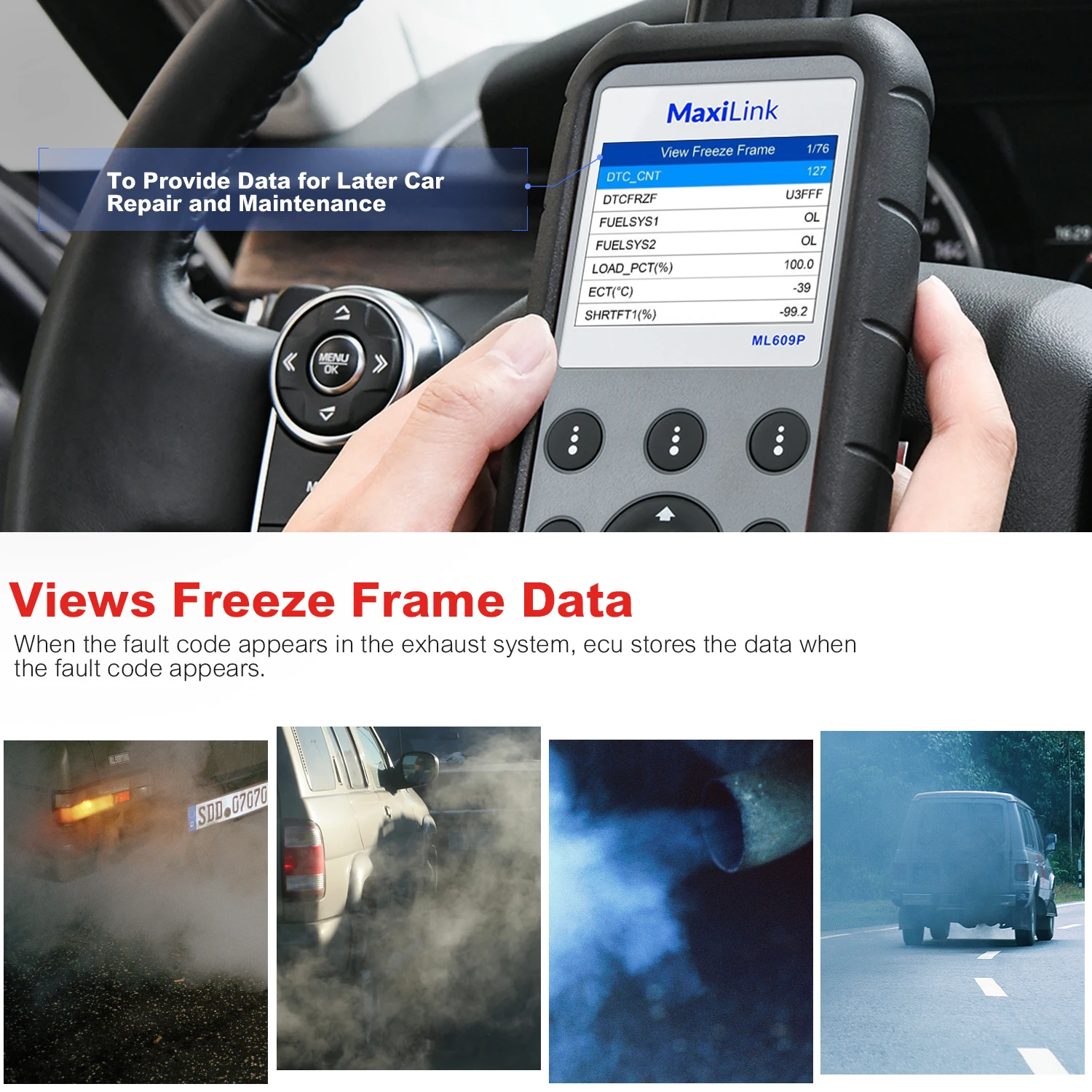 Autel MaxiLink ML609P Obd2 сканер диагностический инструмент для автомобиля Диагностика ABS и