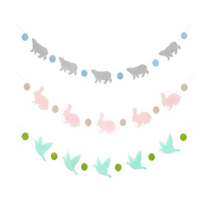 Милые &quotМедведь&quot &quotКролик&quot &quotЗнамя флаги Детские Первые счастливые Баннеры