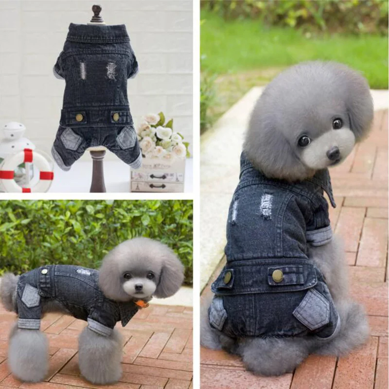 DOGGYZSTYLE джинсовые комбинезоны для домашних животных собак, щенков, джинсовые комбинезоны, куртка, одежда для больших собак, толстовки XXL