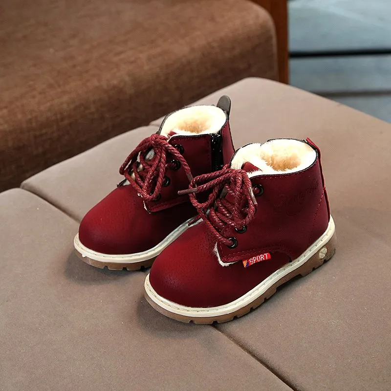 Лидер продаж детская обувь детские ботинки Martin для мальчиков зимняя плюшевая